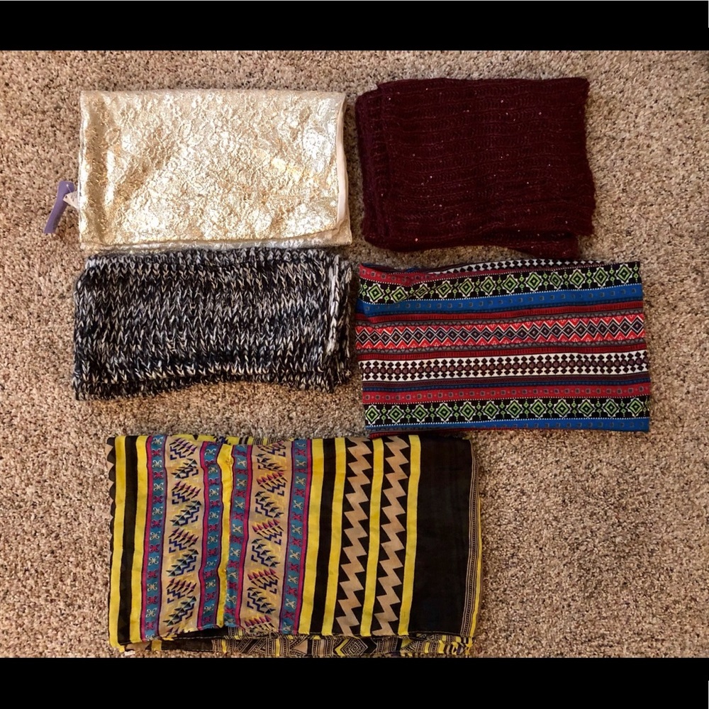 NWT/NWOT Bundle of 5 Infinity Scarves